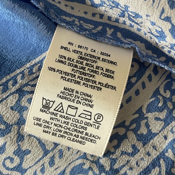 Anthropologie Silk HD in Paris Moonset scarf silk tank top size 4 - Picture 5 of 6